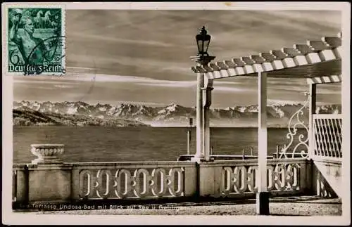 Starnberg Gaststätte Terrasse Undosa 1942  Bayern - gel Felpost WK2