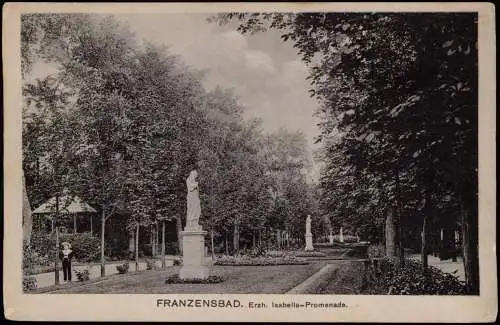 Postcard Franzensbad Františkovy Lázně Erzh. Isabella-Promenade. 1910