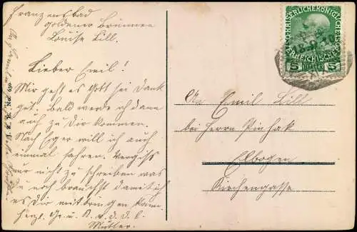 Postcard Franzensbad Františkovy Lázně Erzh. Isabella-Promenade. 1910