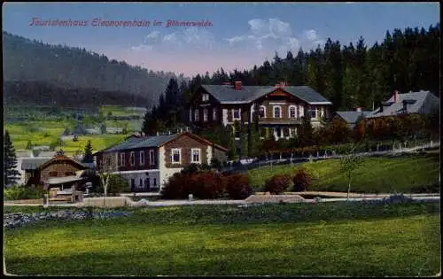 Eleonorenhain Lenora Ortspartie Böhmerwald 1917  b. Prachatice Prachatitz