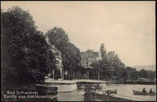 Ansichtskarte Bad Schachen-Lindau (Bodensee) Partie aus den Kuranlagen 1928