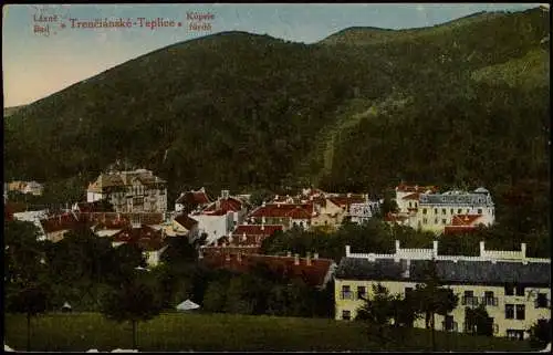 Trentschin-Teplitz Trenčianske Teplice Trencsénteplic Stadtpartie 1921