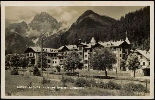 Cartoline Toblach Dobbiaco Hotel Ploner Hotel Croda Rossa 1933  Südtirol