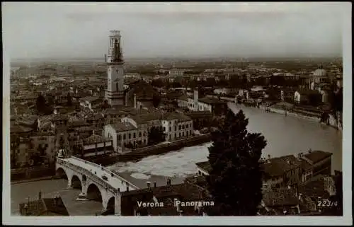 Cartoline Verona Verona Blick über die Stadt Fotokarte 1928  Italia Italien