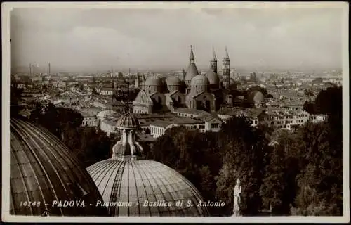 Padua Padova Panorama Basilica di S. Antonio - Fotokarte 1928  Italien Italia