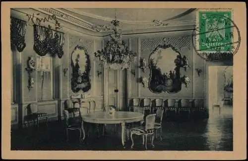 Ansichtskarte Pillnitz Lustschloß Pillnitz. Kleiner Speisesaal. 1925