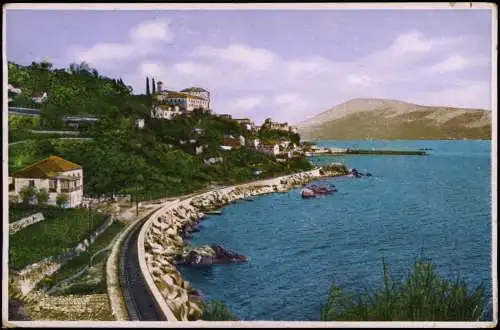 Herceg Novi Херцег Нови (Castelnuovo) Bahnstrecke an der Stadt 1928