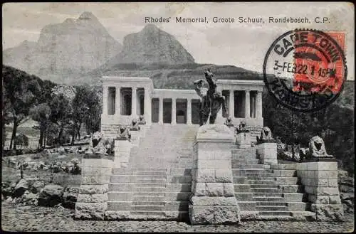 Rondebosch-Kapstadt Kaapstad Rhodes' Memorial, Groote Schuur South Afrika 1927