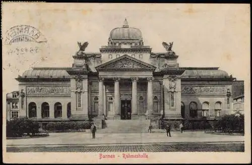 Ansichtskarte Barmen-Wuppertal Ruhmeshalle 1912