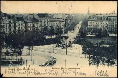 Ansichtskarte Tiergarten-Berlin Lützowplatz 1904