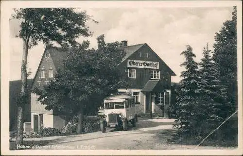 Ansichtskarte Schellerhau-Altenberg (Erzgebirge) Oberer Gasthof 1949