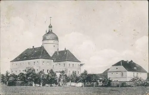 Ansichtskarte Mügeln Schloss Ruhetal, Amtsgericht. 1909