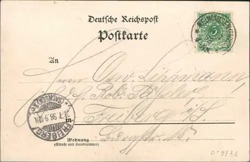 Ansichtskarte Neuhausen (Erzgebirge) Stadtpartie 1898