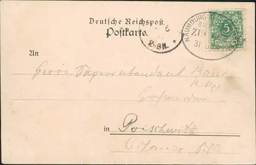 Ansichtskarte Weimar 2 Bild Goethes Gartenhaus 1898  Bahnpoststempel