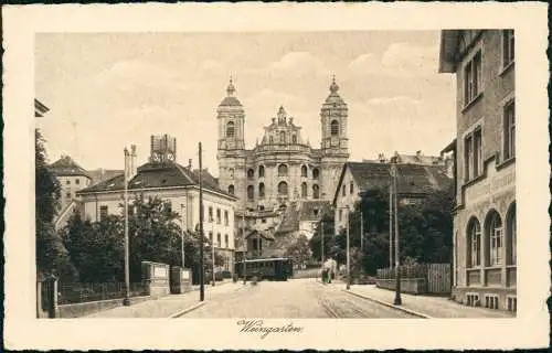 Weingarten (Württemberg) Basilika St. Martin Straße Straßenbahn 1927