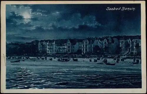 Bansin Heringsdorf Usedom Strand, Hotels Mondschein 1915 KuK Militärzensur