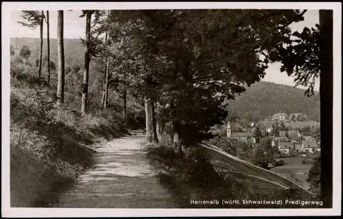 Ansichtskarte Bad Herrenalb Predigerweg Stadt - Fotokarte 1949 BM Württemberg