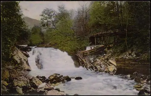 Schönau am Königssee Königssee Abfluss v. d. See Wasserfall der Ache 1908