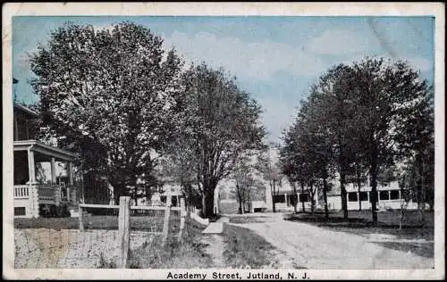 Postcard Jutland New Jersey Academy Street 1923  USA