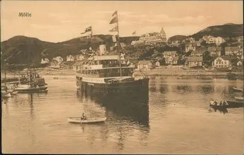 Postcard Mölle -Höganäs Stadt, Damofer 1915  Schweden Servige