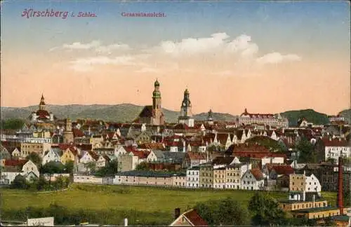 Postcard Hirschberg Schlesien Jelenia Góra Totale 1913  Riesengebirge