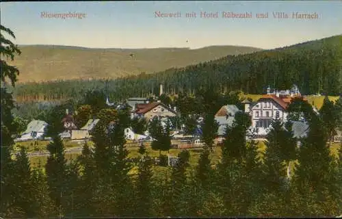 Neuwelt Harrachsdorf Harrachov Hotel Rübezahl Villa Harrach 1914  Riesengebirge