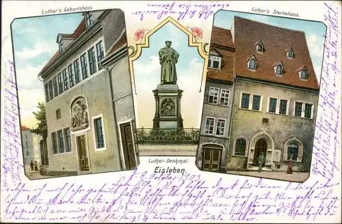 Eisleben Lutherstadt Eisleben 3 Bild Geburts- u. Sterbehaus, Denkmal 1903