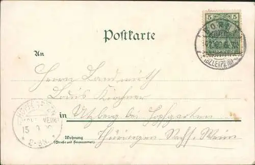 Ansichtskarte Borna Partie am Stadthaus 1906