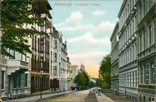 Ansichtskarte Flensburg Friesische Strasse 1918