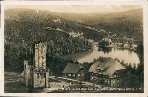 Ansichtskarte Seebach Aussichtsturm Hornisgrinde Mummelsee Fotokunst 1932