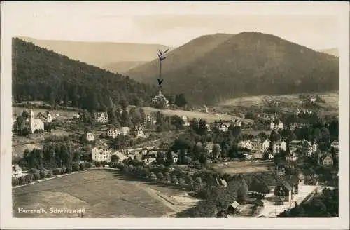 Ansichtskarte Bad Herrenalb Totale - Fotokarte 1932