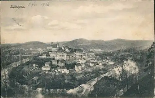 Postcard Elbogen (Eger) Loket Stadtblick 1906