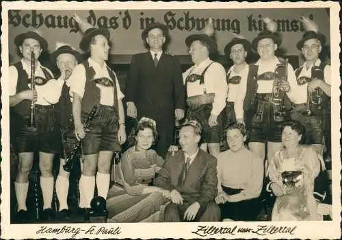 Ansichtskarte St. Pauli-Hamburg Zillertal bleibt Zillertal Musikgruppe 1936