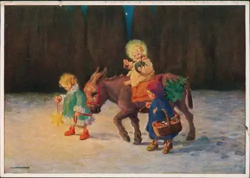 Ansichtskarte  Weihnachten - Christmas Christkindleins Reise 1935