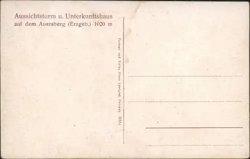 Auersberg (Erzgebirge) Aussichtsturm u Unterkunftshaus a. d. Auersberg 1914