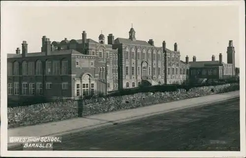 Postcard Barnsley Girls High School 1930