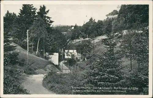 Kleinhennersdorf-Gohrisch (Sächs. Schweiz) Liethenmühle Jubiläumskarte   1934