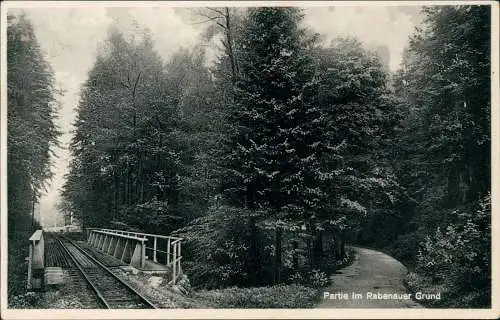 Ansichtskarte Rabenau Rabenauer Grund Eisenbahn 1934