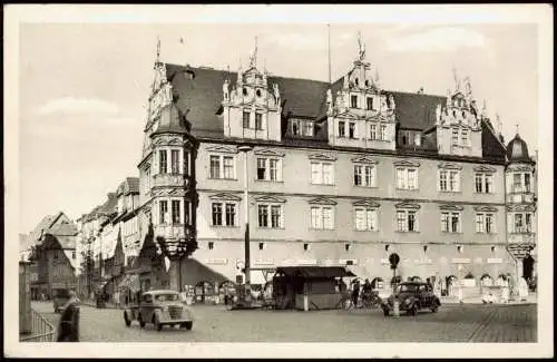 Ansichtskarte Coburg Stadtteilansicht, Autos, Regierungsgebäude 1960