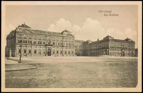 Ansichtskarte Würzburg Kgl. Residenz 1910