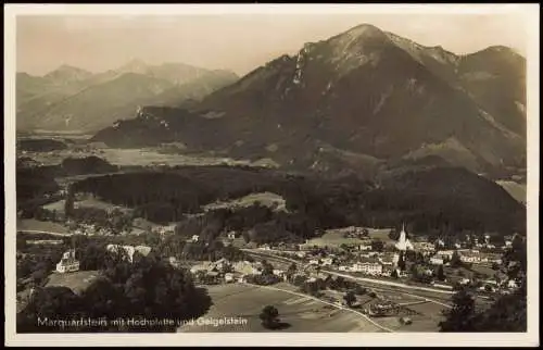 Ansichtskarte Marquartstein Blick auf die Stadt - Fotokarte 1940