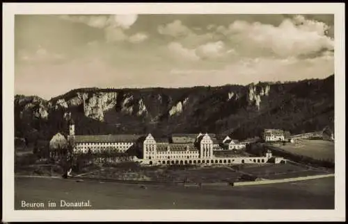 Ansichtskarte Beuron Panorama-Ansicht; Donau-Tal 1930