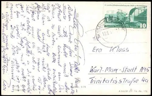 Ansichtskarte Dessau-Dessau-Roßlau Landestheater zur DDR-Zeit 1958/1957