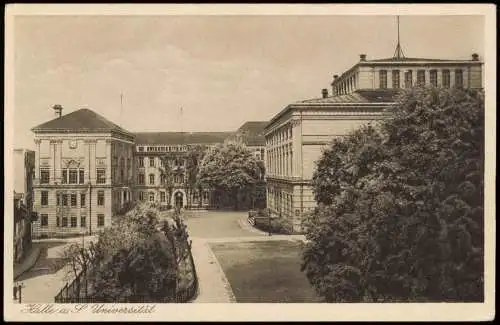 Ansichtskarte Halle (Saale) Universität 1930