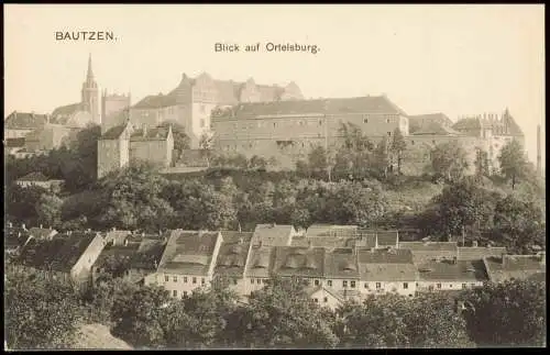 Ansichtskarte Bautzen Budyšin Panorama-Ansicht Blick auf Ortelsburg 1910