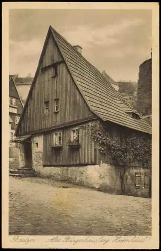 Bautzen Budyšin Stadtteilansicht Partie Altes Bürgerhaus (sog. Hexenhäusl 1930