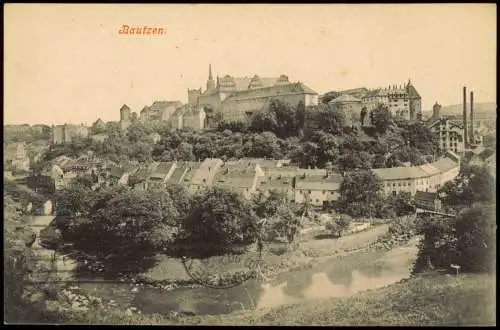 Ansichtskarte Bautzen Budyšin Blick zum Schloss Ortenburg 1917 Feldpoststempel