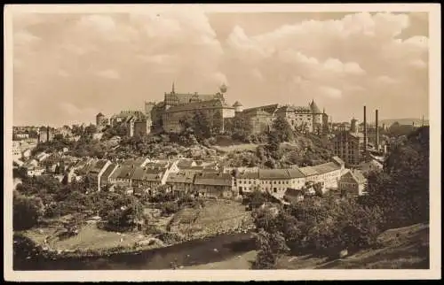 Ansichtskarte Bautzen Budyšin Stadt Panorama mit Schloss Ortenburg 1938