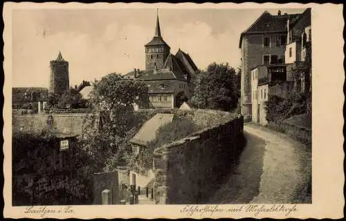 Ansichtskarte Bautzen Budyšin Stadtteilansicht mit Michaeliskirche 1938