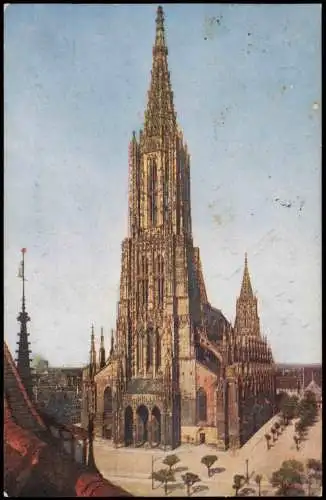 Ansichtskarte Ulm a. d. Donau Ulmer Münster 1921